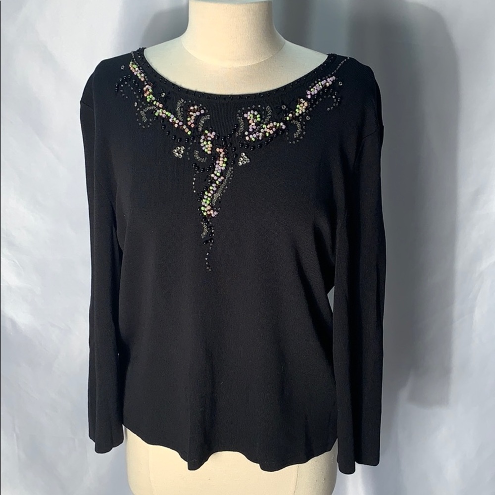 Hannah Jones Long Sleeve Shirt with Beading